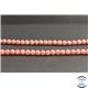 Perles en rhodochrosite d'Argentine - Rondes/6mm - Grade A