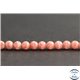 Perles en rhodochrosite d'Argentine - Rondes/6mm - Grade A