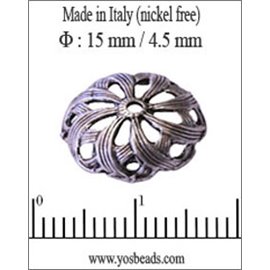 Apprêts Coupelles qualité premium - 15 mm - Argenté