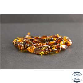 Perles en ambre cognac de la Baltique - Nuggets/9mm - Grade AB