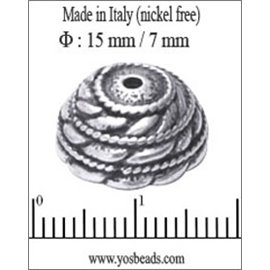 Apprêts Coupelles qualité premium - 15 mm - Argenté