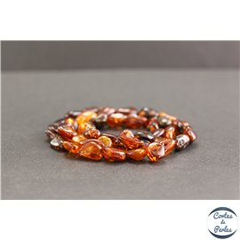 Perles en ambre cognac foncé de la Baltique - Chips/8mm - Grade AB