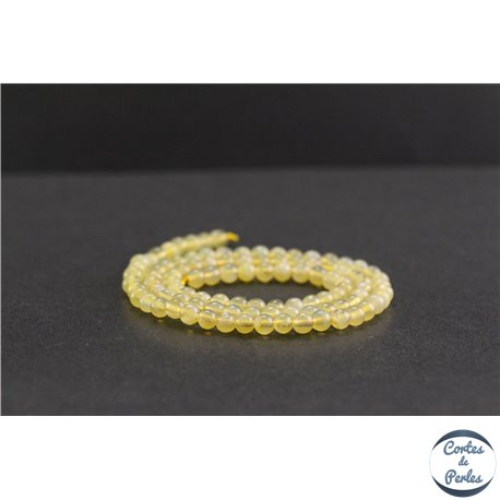 Perles en opale jaune d'Afrique - Rondes/4mm - Grade A+