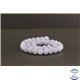 Perles dépolies en calcédoine rubanée de Turquie - Rondes/8mm - Grade A