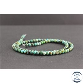 Perles en turquoise HuBei - Rondes/4mm - Grade AB