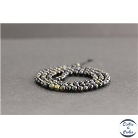 Perles en oeil de faucon - Rondes/4mm - Grade A