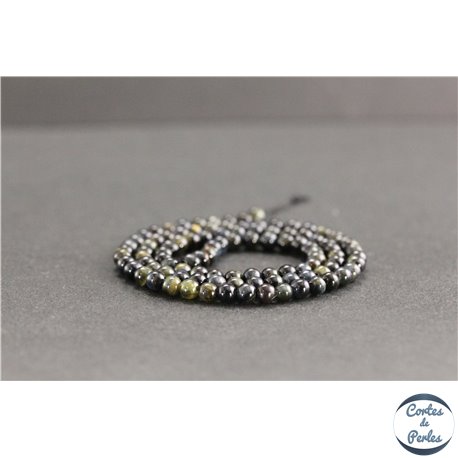 Perles en oeil de faucon - Rondes/4mm - Grade A