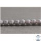 Perles dépolies en quartz fumé du Brésil - Rondes/8mm - Grade A