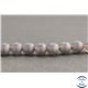 Perles dépolies en quartz fumé du Brésil - Rondes/8mm - Grade A