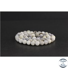 Perles en opale blanche d'Afrique - Rondes/6mm - Grade AB