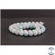 Perles dépolies en amazonite - Rondes/8mm - Grade A