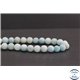 Perles dépolies en amazonite - Rondes/8mm - Grade A