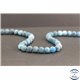 Perles dépolies en apatite de Madagascar - Rondes/8mm - Grade A