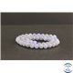 Perles dépolies en calcédoine rubanée de Turquie - Rondes/6mm - Grade A