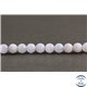 Perles dépolies en calcédoine rubanée de Turquie - Rondes/6mm - Grade A