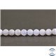 Perles dépolies en calcédoine rubanée de Turquie - Rondes/6mm - Grade A
