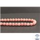 Perles en rhodochrosite d'Argentine - Rondes/8mm - Grade A