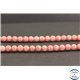 Perles en rhodochrosite d'Argentine - Rondes/8mm - Grade A