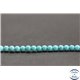Perles en turquoise Kingman d'Arizona - Rondes/4mm- Grade AA