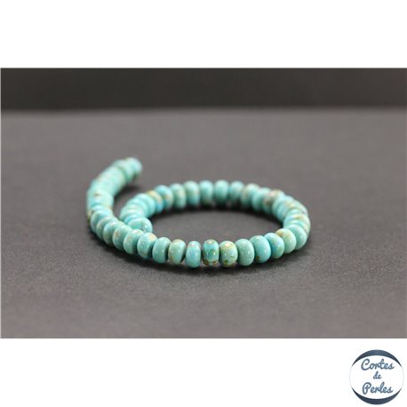 Perles en turquoise Kingman d'Arizona - Roues/6mm - Grade A