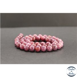 Perles en rubis de Birmanie - Rondes/8mm - Grade AB