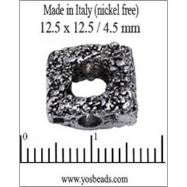 Apprêts Intercalaires qualité premium - Carré/12,5 mm - Argenté