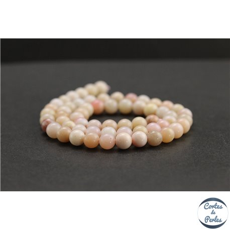 Perles en opale rose d'Afrique - Rondes/6mm - Grade A