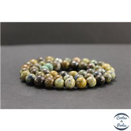 Perles en chrysocolle du Pérou - Rondes/8mm - Grade B