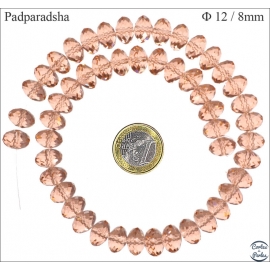 Perles en Cristal de Bohème - Roue/12 mm - Rose clair