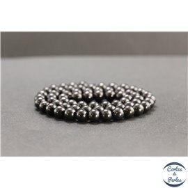 Perles en shungite de Russie - Rondes/6mm - Grade A