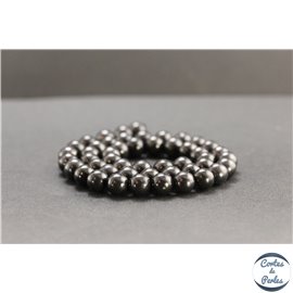 Perles en shungite de Russie - Rondes/8mm - Grade A