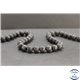 Perles dépolies en shungite de Russie - Rondes/8mm - Grade A