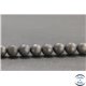 Perles dépolies en shungite de Russie - Rondes/8mm - Grade A