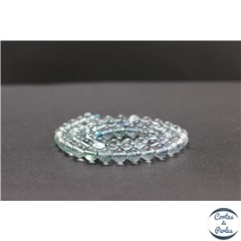Perles en fluorite bleue de Russie - Rondes/6mm - Grade A