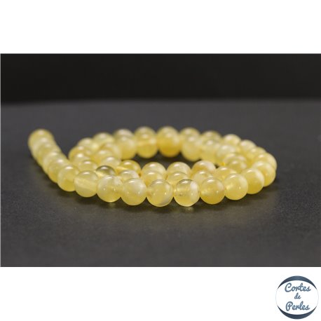 Perles en calcite jaune du Mexique - Rondes/8mm - Grade A