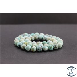 Perles en turquoise du Pérou - Rondes/8mm - Grade AB