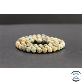 Perles en turquoise du Pérou - Rondes/6mm - Grade B