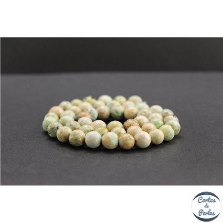 Perles en turquoise du Pérou - Rondes/8mm - Grade B