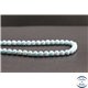 Perles en aragonite bleue d'Afrique - Rondes/6mm - Grade AA