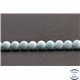 Perles en aragonite bleue d'Afrique - Rondes/6mm - Grade AA