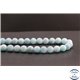 Perles en aragonite bleue d'Afrique - Rondes/10mm - Grade AA