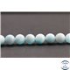 Perles en aragonite bleue d'Afrique - Rondes/10mm - Grade AA