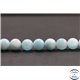 Perles en aragonite bleue d'Afrique - Rondes/10mm - Grade AA