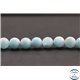 Perles en aragonite bleue d'Afrique - Rondes/10mm - Grade AA