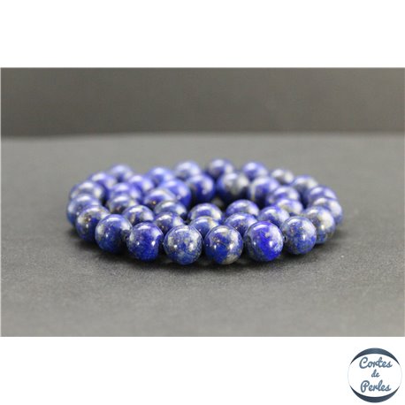 Perles en lapis lazuli d'Afghanistan - Rondes/10mm - Grade AB