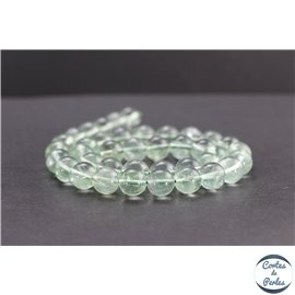 Perles en fluorite verte de Russie - Rondes/10mm - Grade AB+