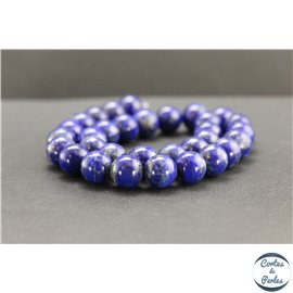 Perles en lapis lazuli d'Afghanistan - Rondes/12mm - Grade AB