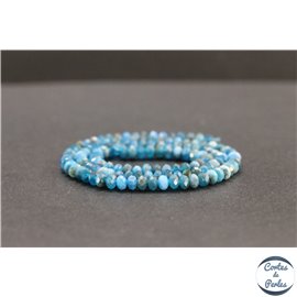 Perles facettées en apatite de Madagascar - Roues/4mm