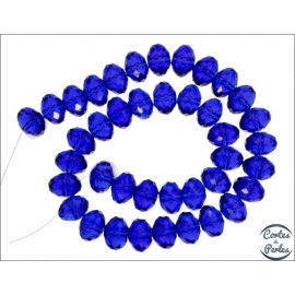 Perles en Cristal de Bohème - Roue/14 mm - Saphir