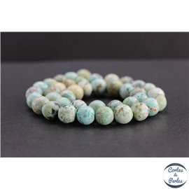 Perles en turquoise du Pérou - Rondes/10mm - Grade AB